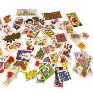 Huge Vintage Sticker Collection - Vintage Holiday Stickers 88 pieces